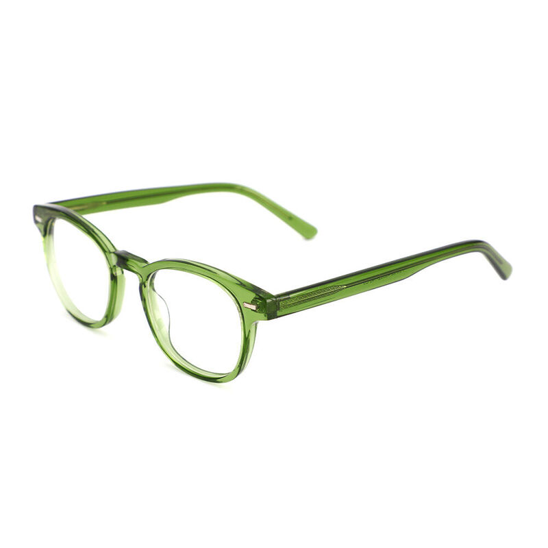 Lew Square Green Glasses