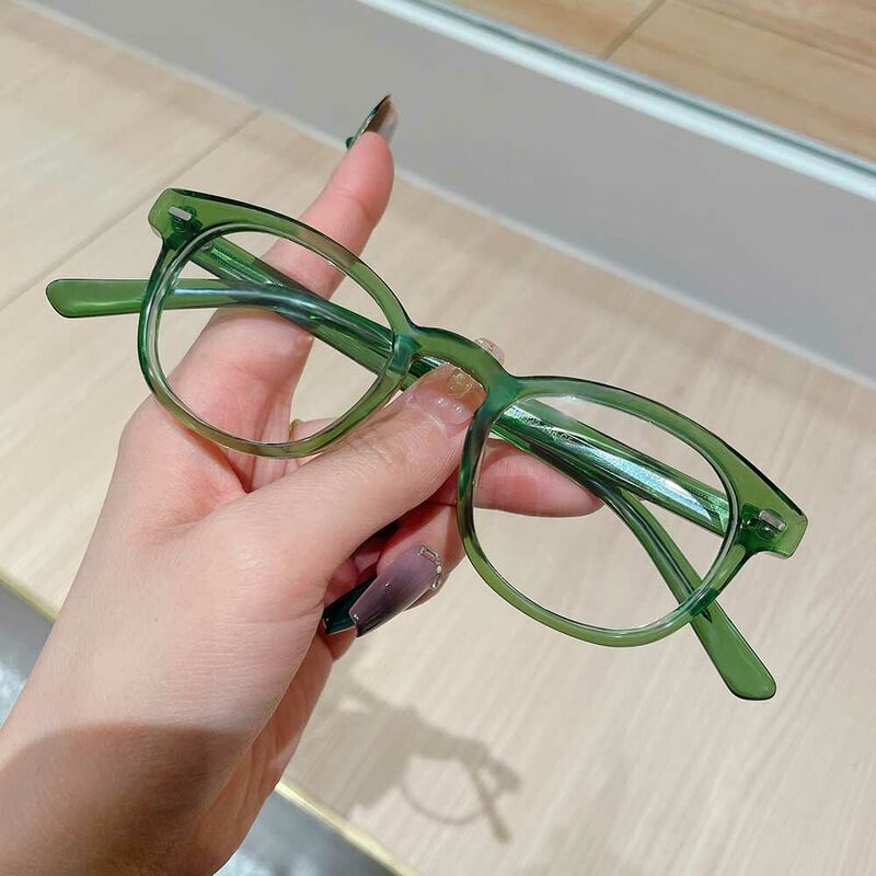 Lew Quadratische Grüne Brille