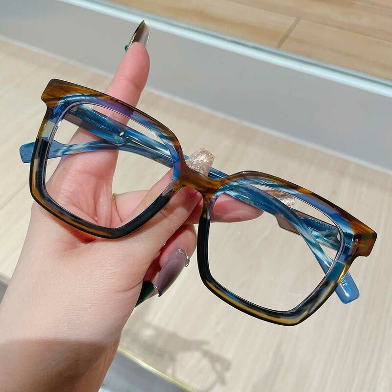 Tracy Quadratische Braune Brille