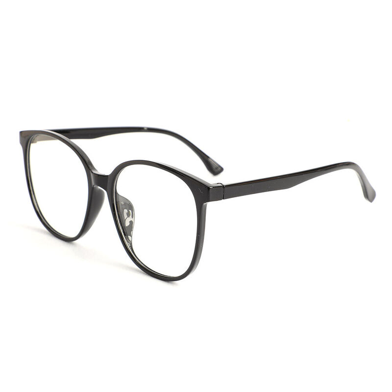 Evangeline Square Black Glasses