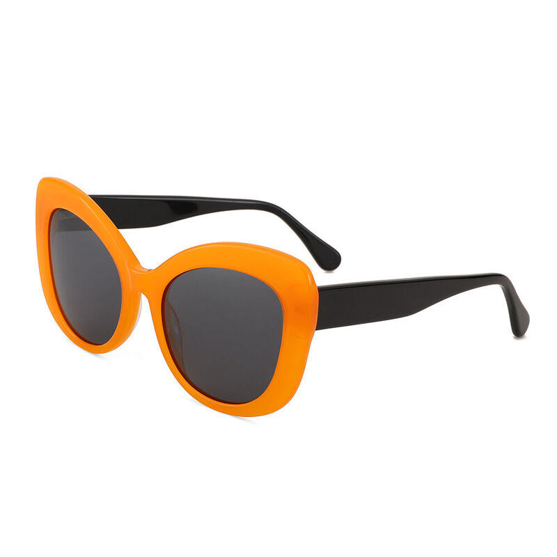 Leta Cat Eye Orange Sunglasses