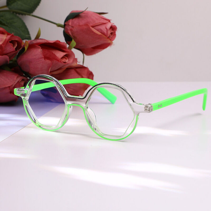 Tennant Round Green Glasses