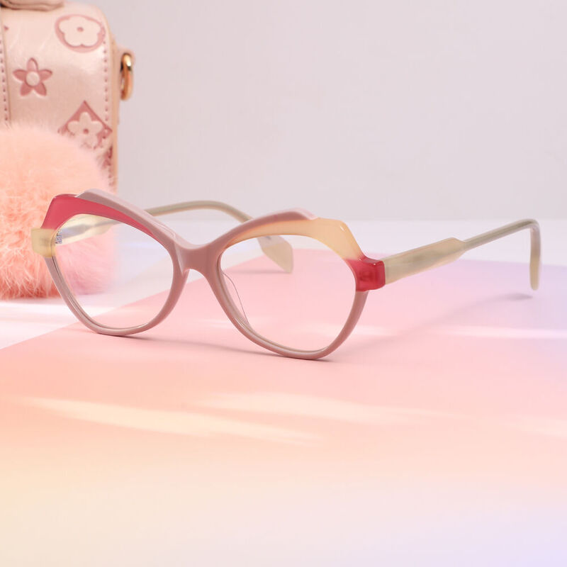 Farris Cat Eye Pink Glasses