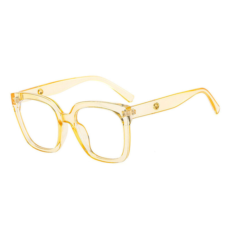 Trog Square Yellow Glasses
