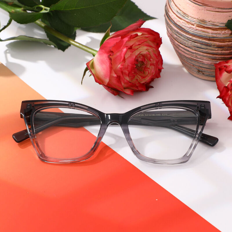 Vanese Cat Eye Grey Glasses