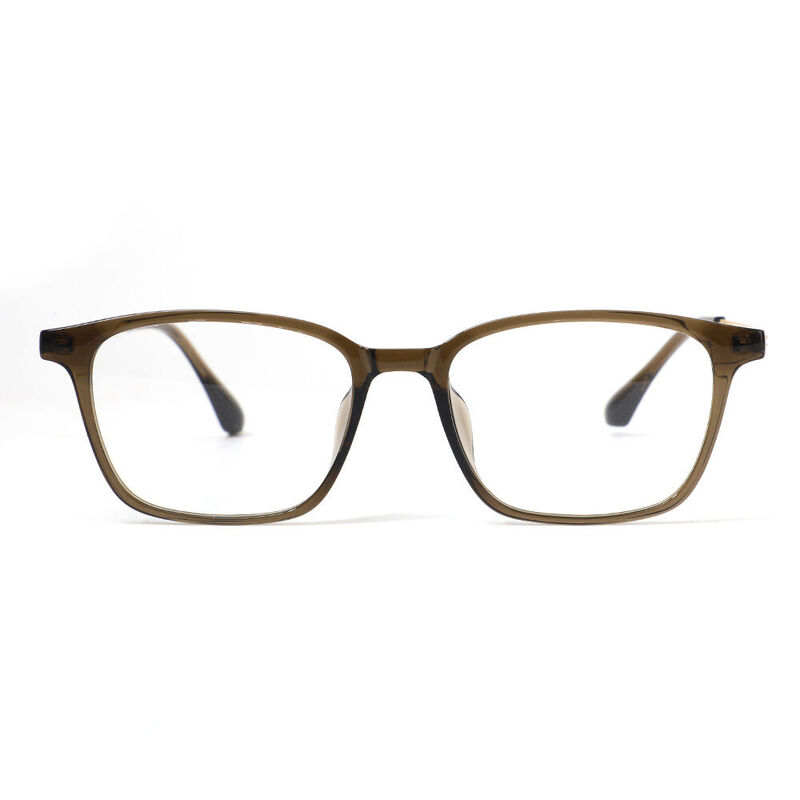 Emma Rectangle Brown Glasses