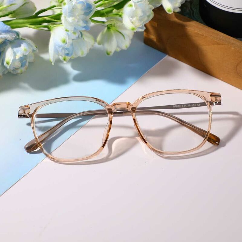Morgan Rectangle Brown Glasses