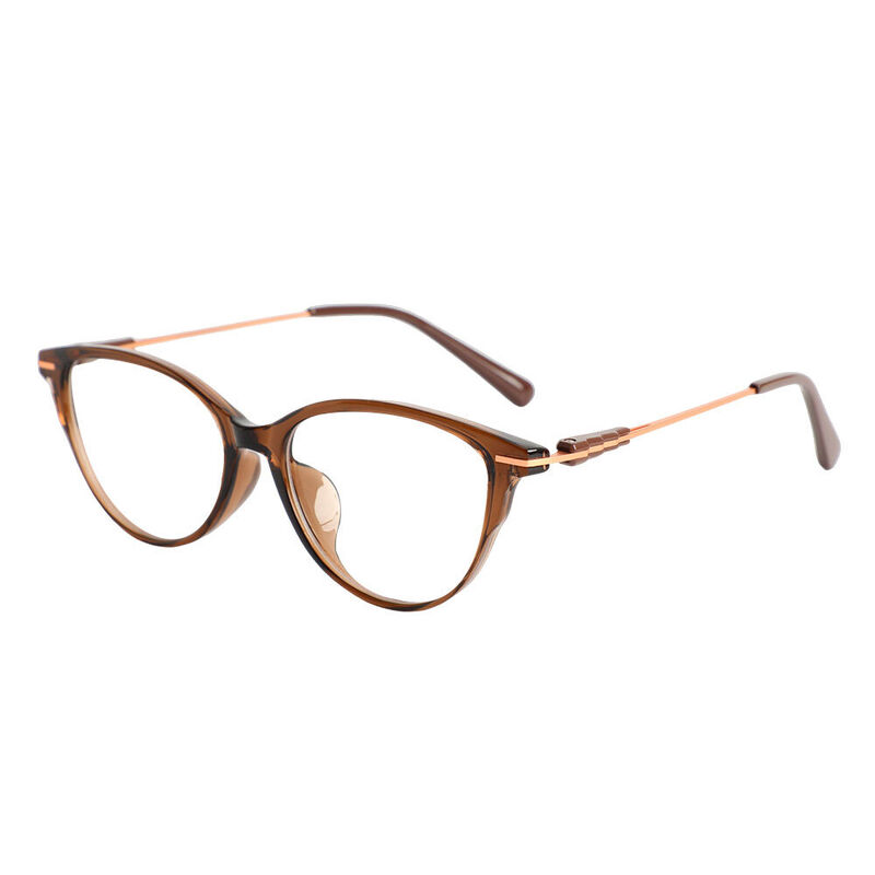 Josephine Cat Eye Brown Glasses