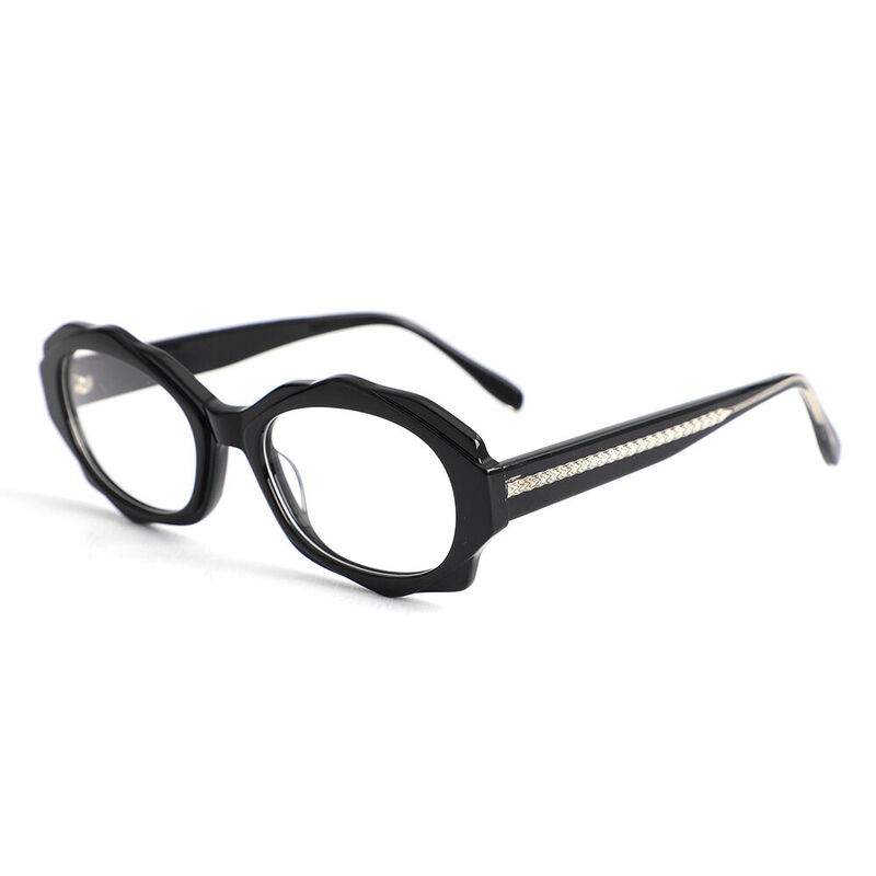 Amy Ovale Schwarze Brille