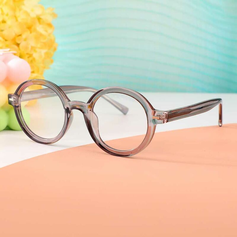 Dwight Runde Graue Brille