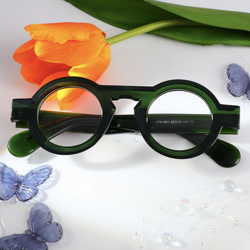 Lunettes de Vue Meroy Ronde Vert