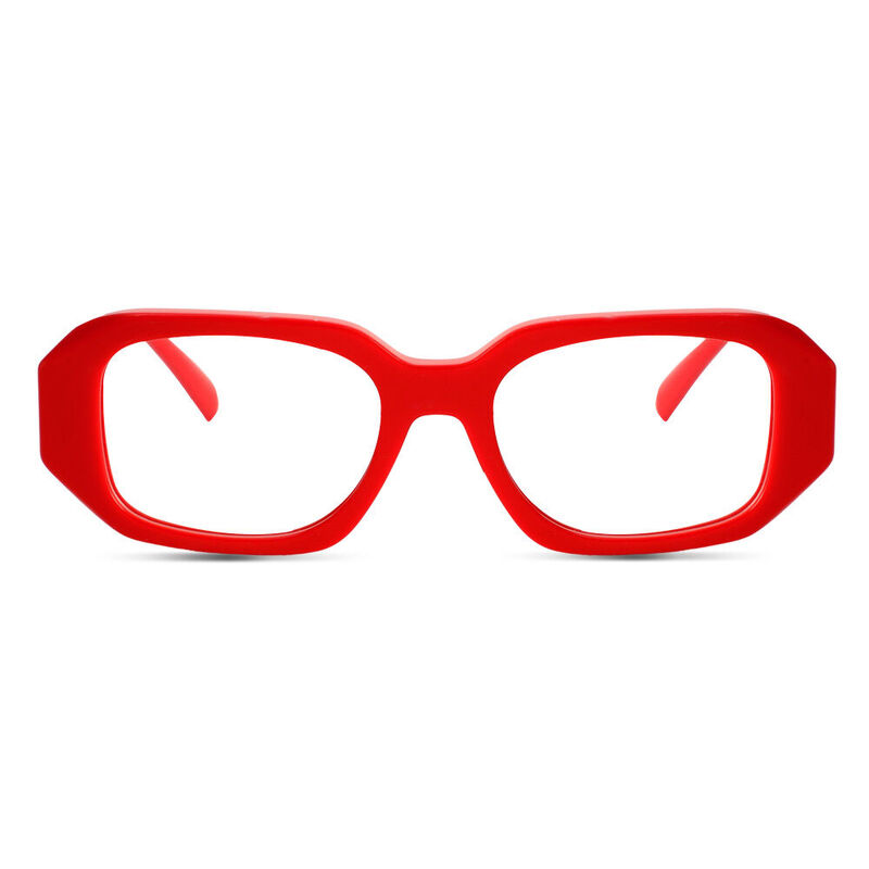 Cornell Rechteckige Rote Brille