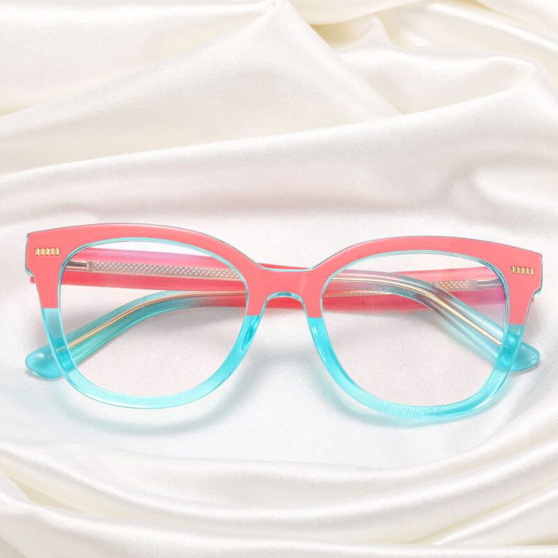 Amaranth Square Pink Blue Glasses