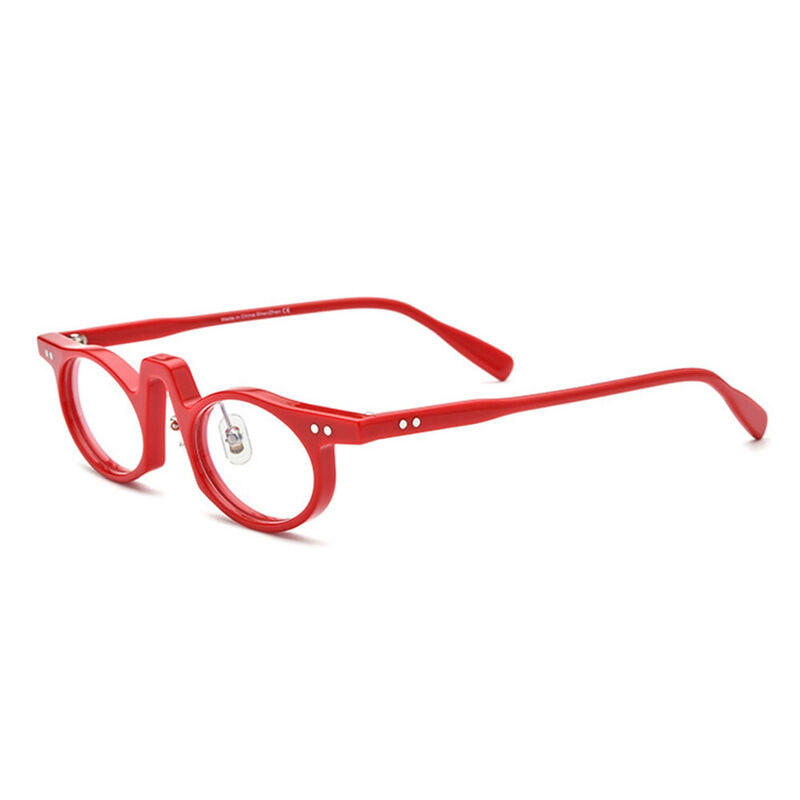 Conroy Oval Red Glasses
