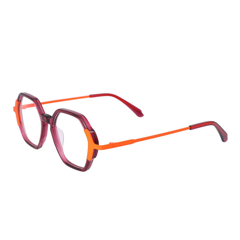 Kmilli Geometric Purple Glasses