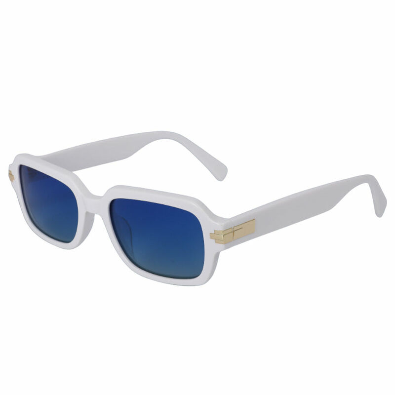 Cordaro Rechteckige Weiße Sonnenbrille