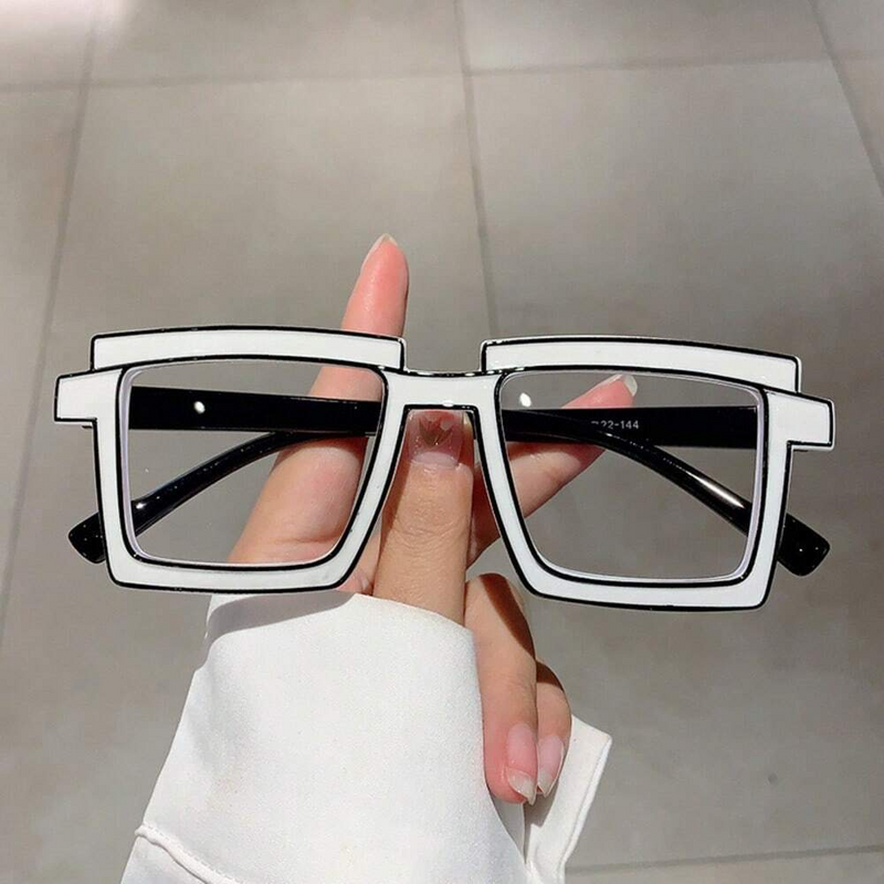 Flossie Square White Glasses