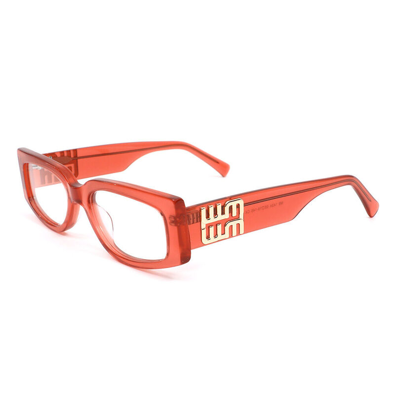 Olg Oval Red Glasses