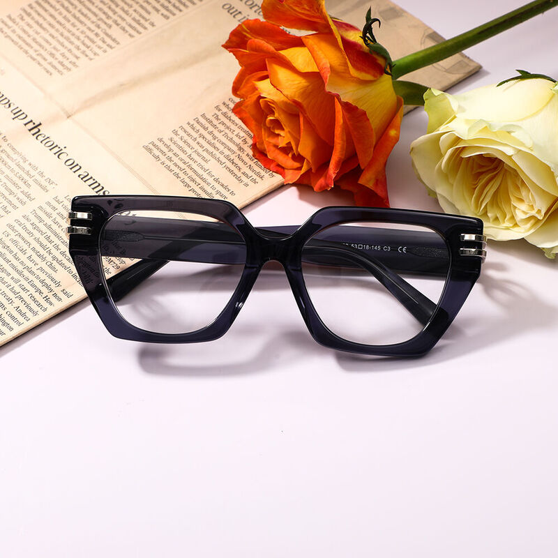 Godfe Cat Eye Blue Glasses