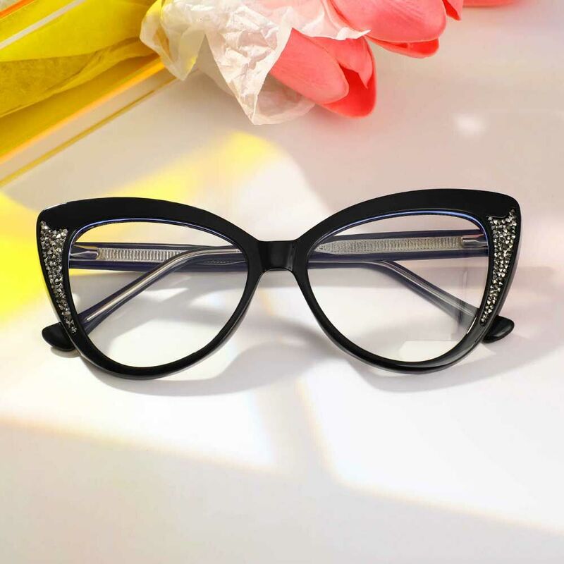 Ferguso Cat Eye Black Glasses