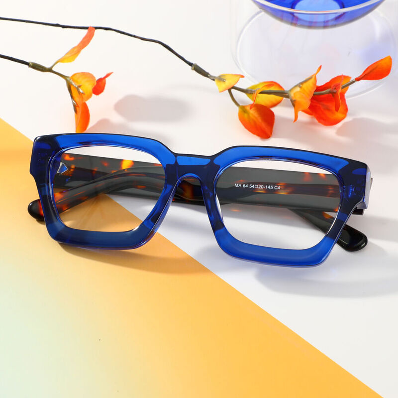 Petor Quadratische Blaue Brille