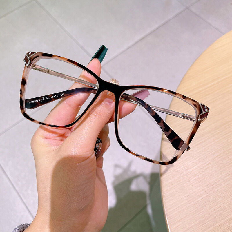 Newman Cat Eye Leopard Glasses
