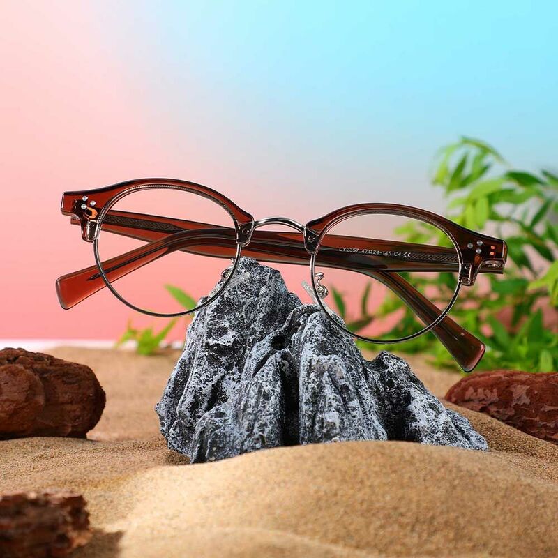 Occhiali da Vista Roxanne Browline Marrone