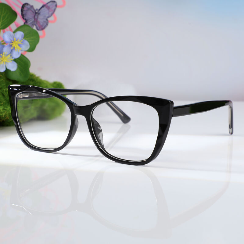Novia Cat Eye Schwarze Brille