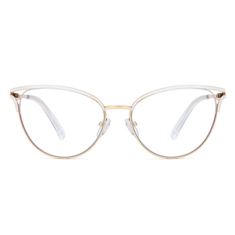 Tonya Cat Eye White Glasses