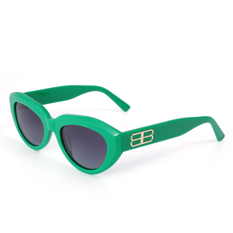 Regina Cat Eye Grüne Sonnenbrille