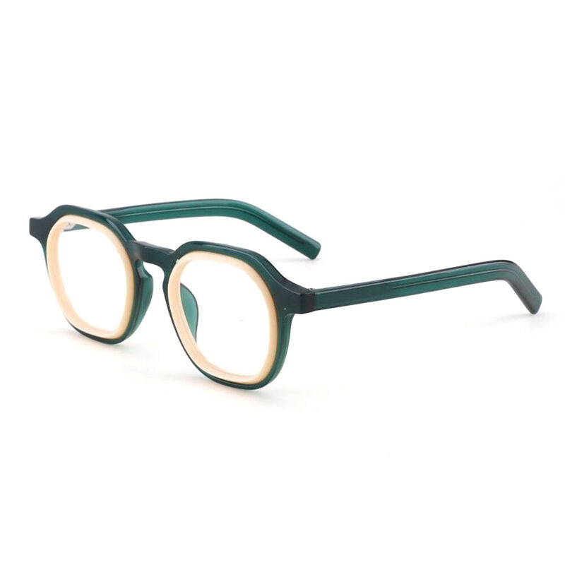 Hanny Round Green Glasses