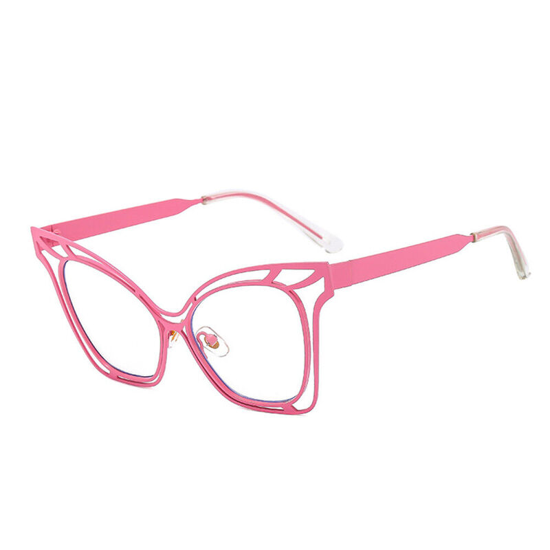 Agneis Cat Eye Pink Glasses