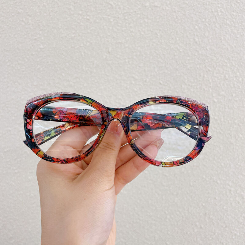 Lindra Cat Eye Floral Glasses