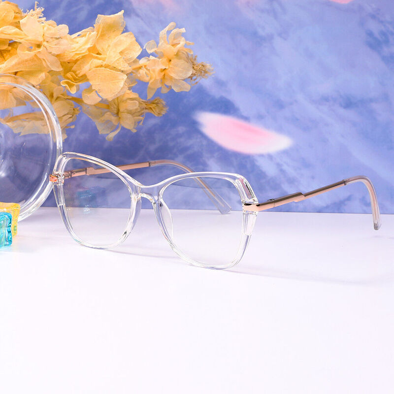 Besaa Cat Eye Clear Glasses