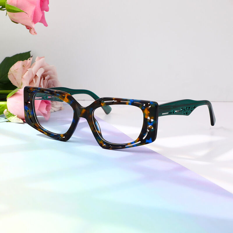 Zimmerma Geometric Tortoise Glasses