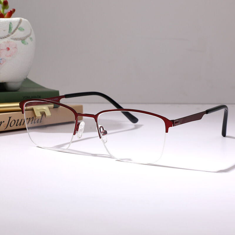 Simpson Square Red Glasses