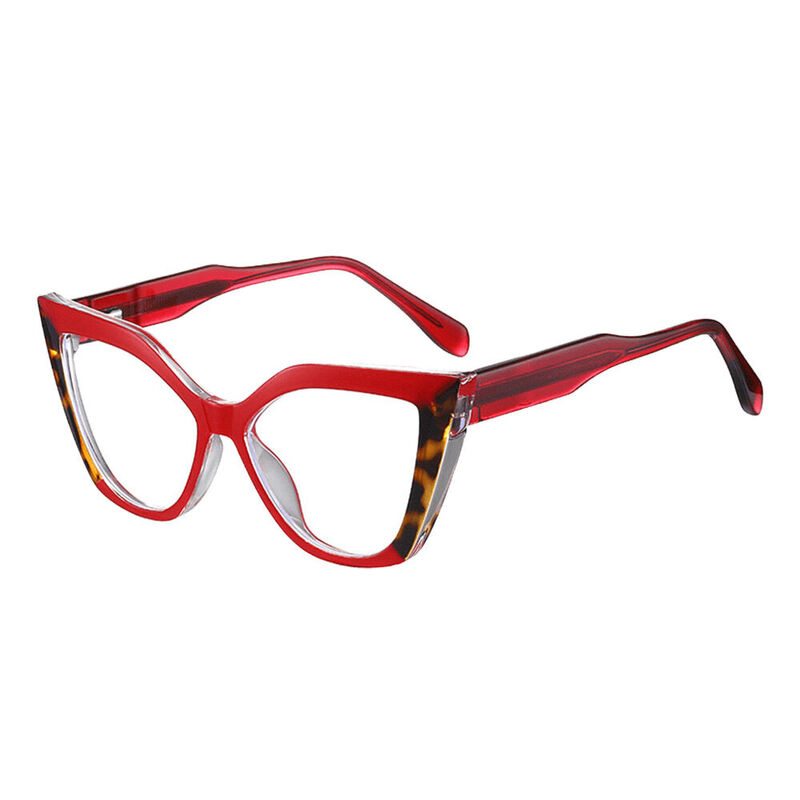 Faulkn Cat Eye Red Glasses