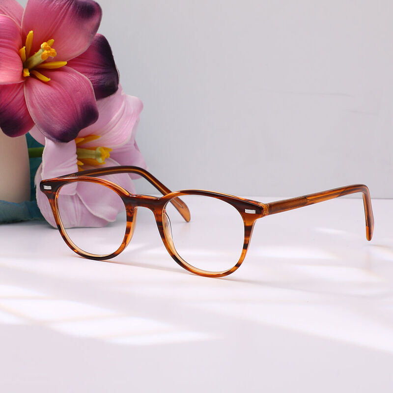 Gafas Graduadas Redondas Marrones Kimb