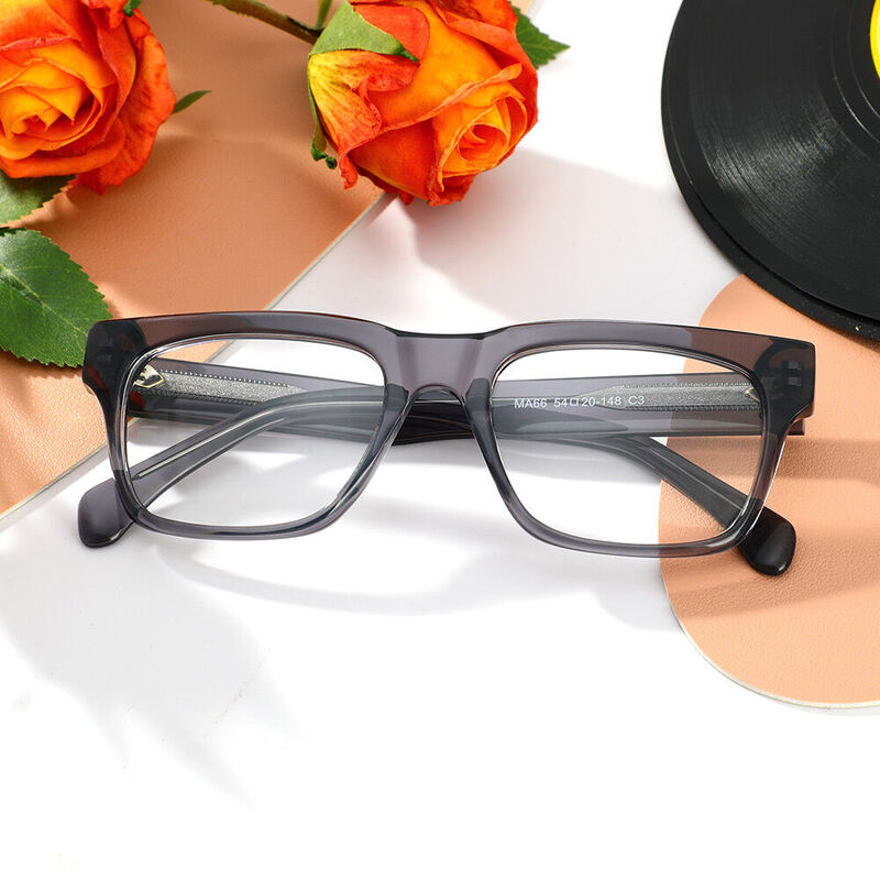 Olga Square Grey Glasses