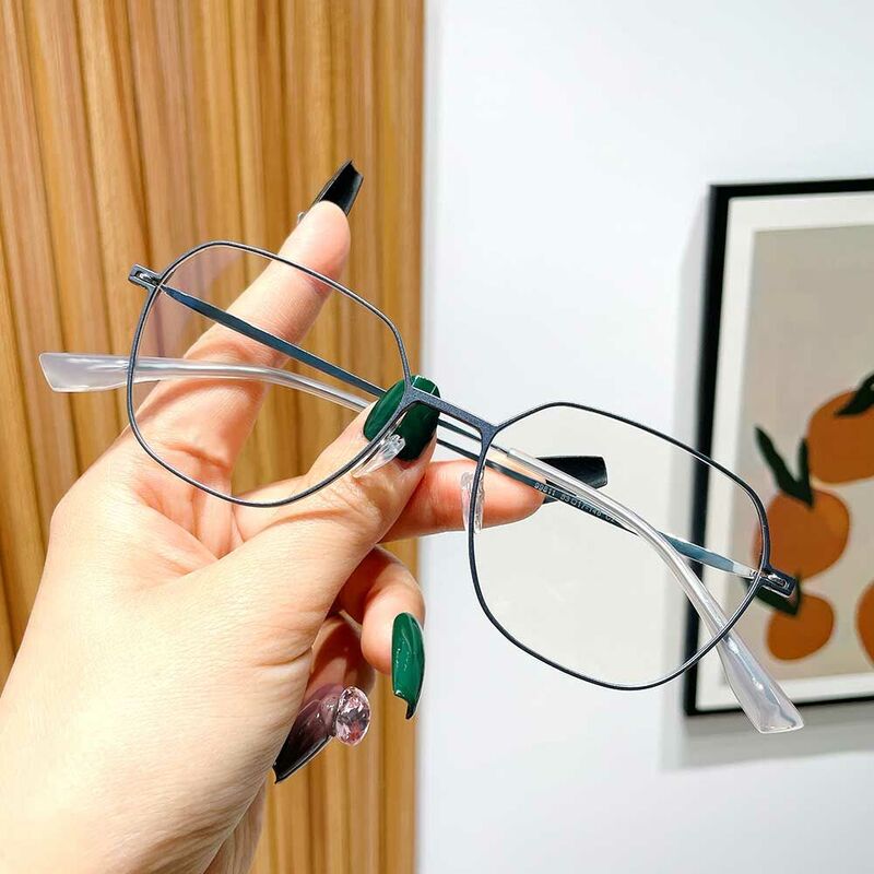 Charles Geometric Gray Glasses