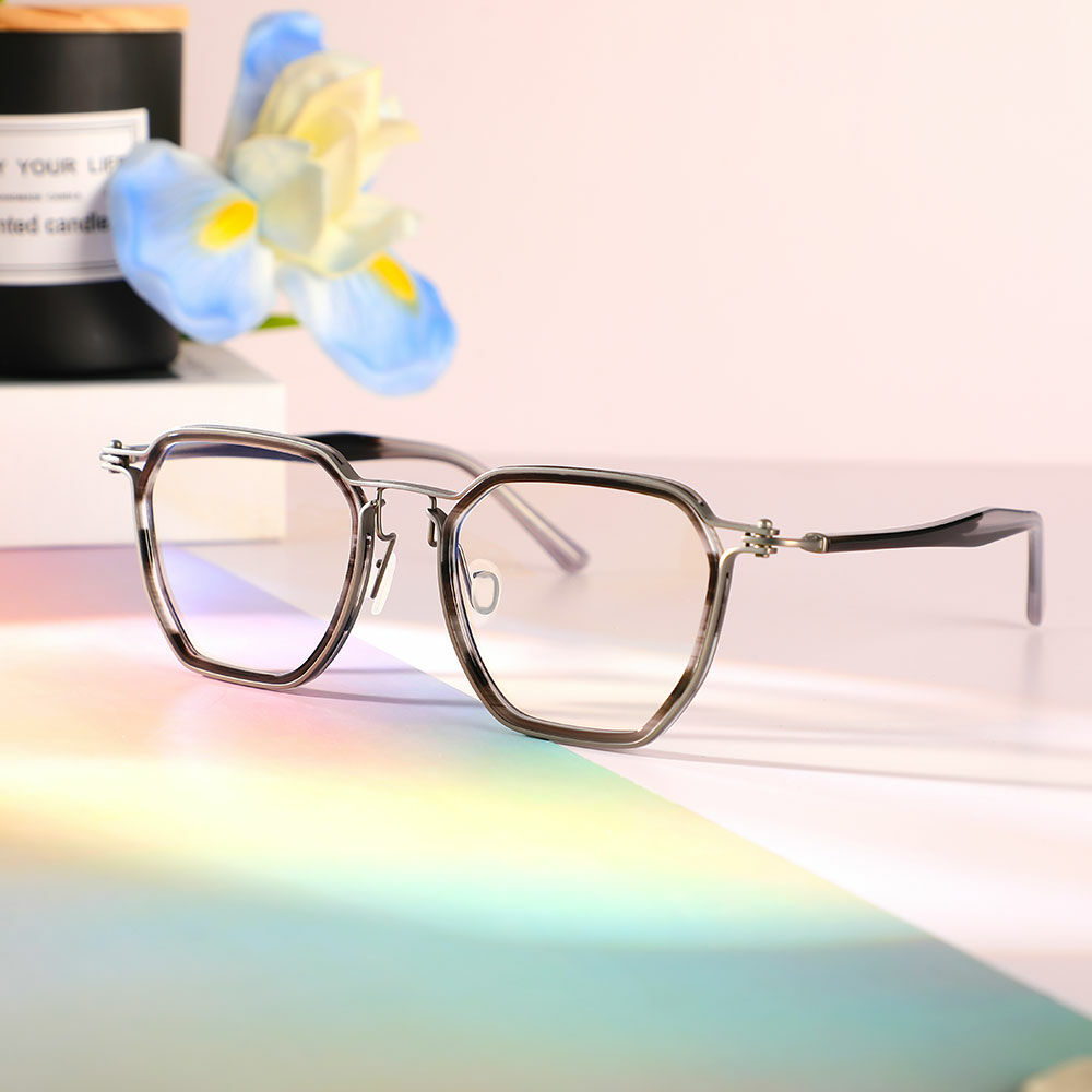 Elizabet Geometrische Graue Brille