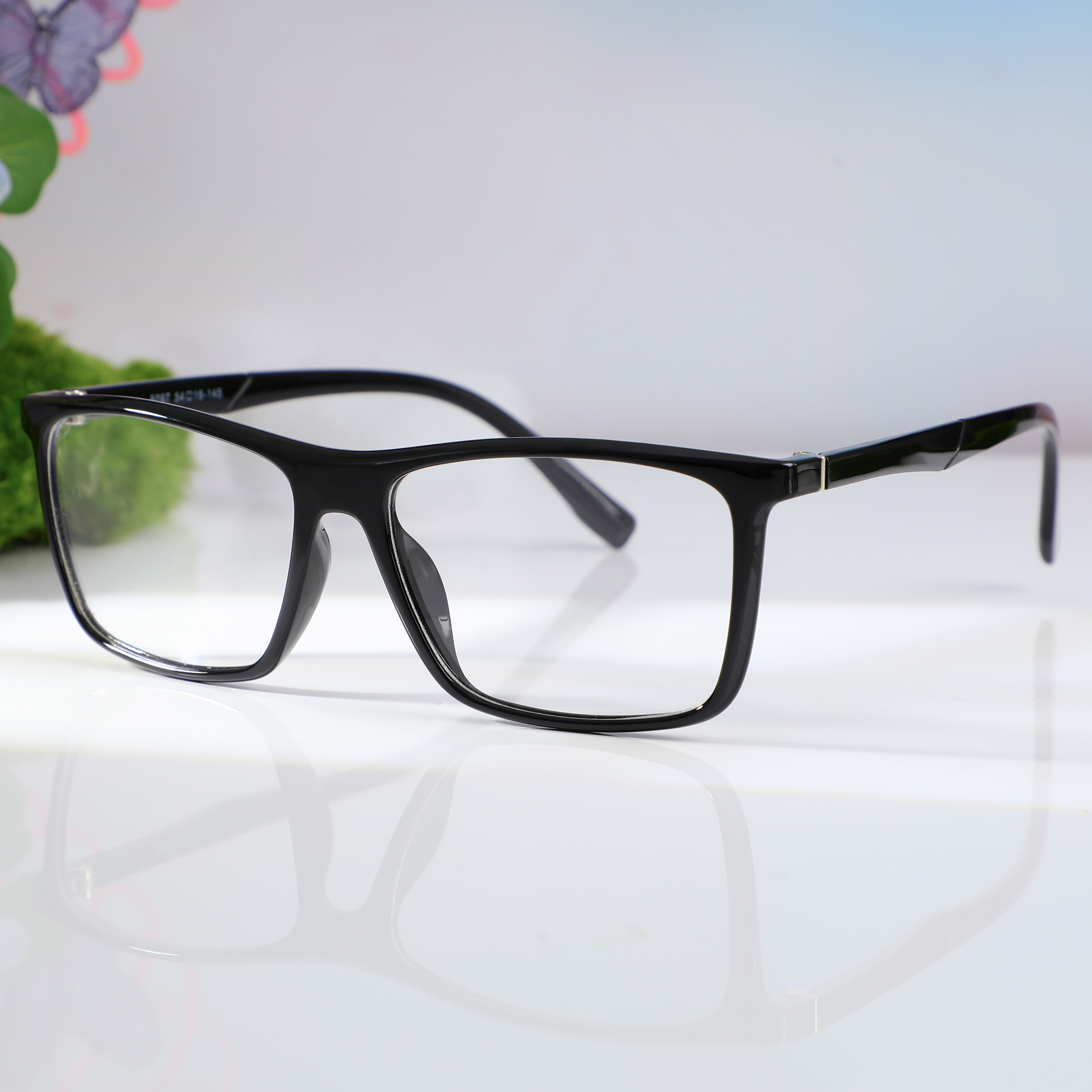 Phyllis Rechteckige Schwarze Braune Brille