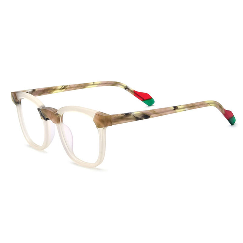 Sidibe Square Beige Glasses