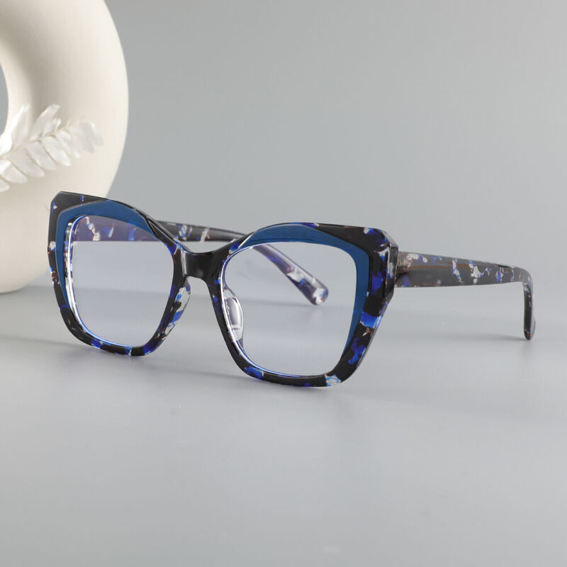 Steele Cat Eye Blue Glasses