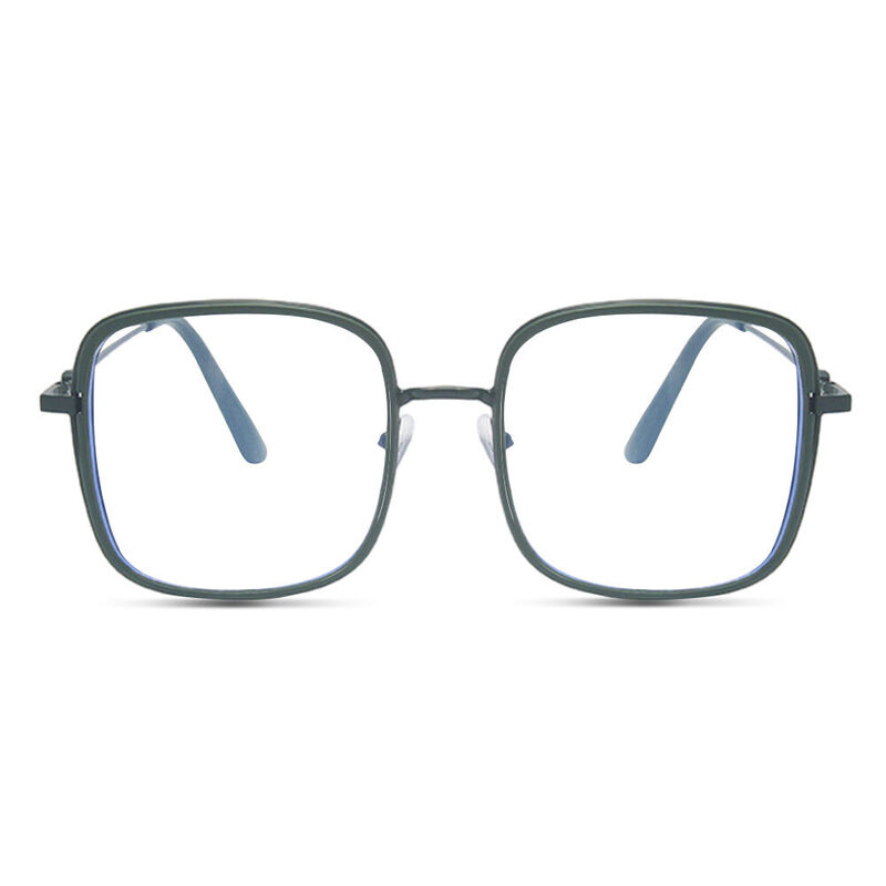 Hewlett Square Green Glasses
