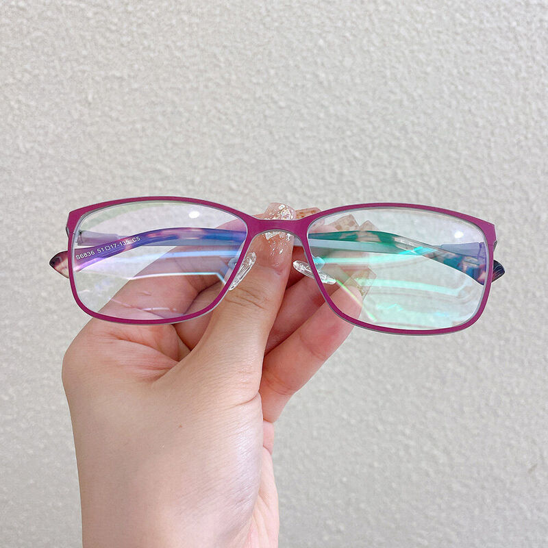 Hugee Square Pink Glasses