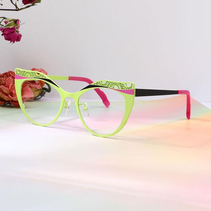 Maltz Cat Eye Green Glasses