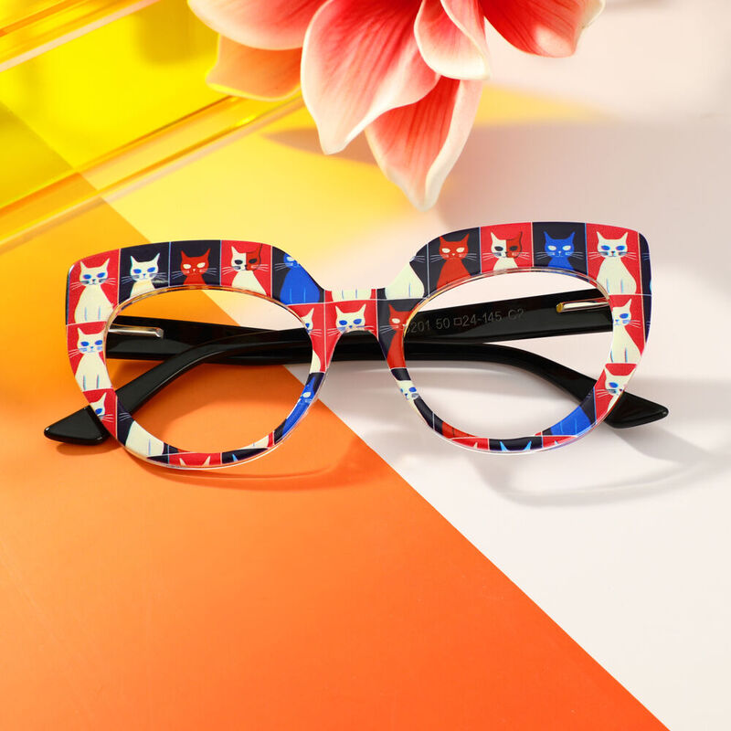 Lunettes de Vue Clyde Cat Eye Rouge