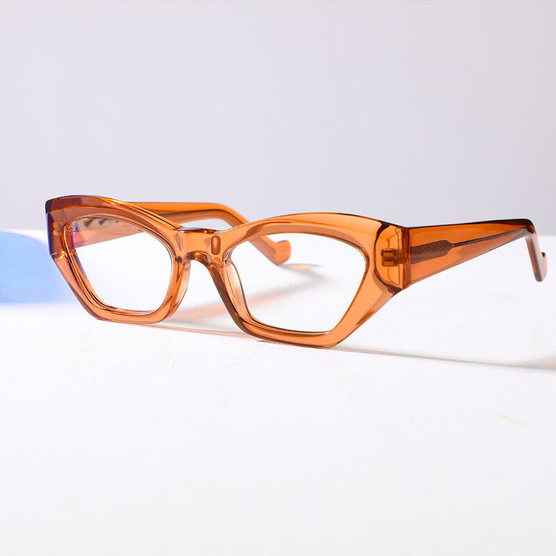 Sabrina Cat Eye Orange Brille