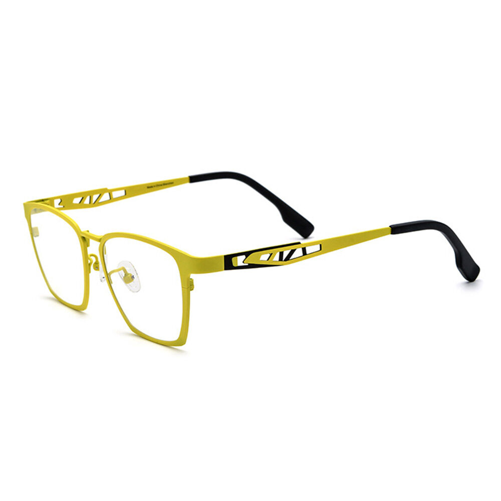 Baker Rechteckige Gelbe Brille